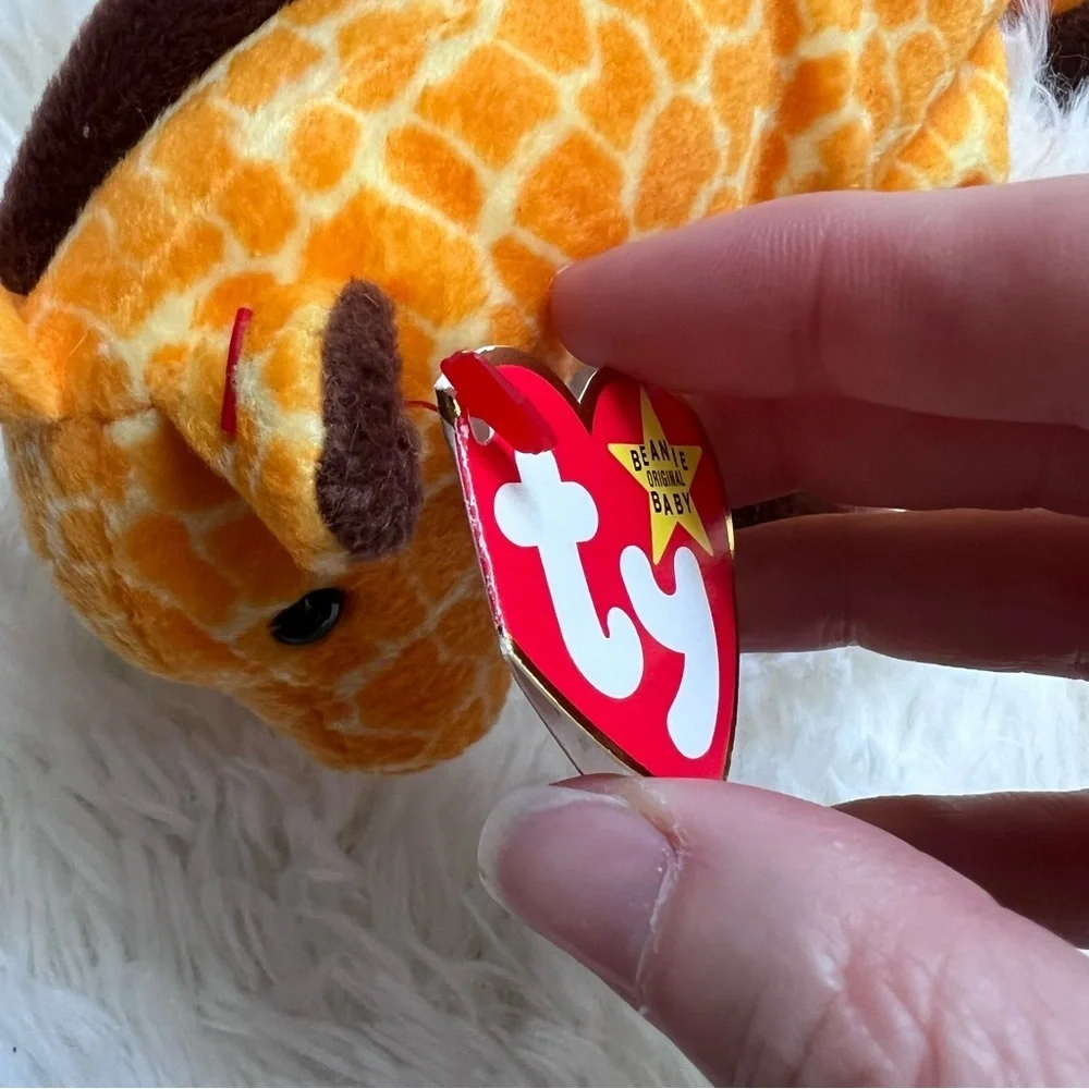 TY Beanie Baby Vintage 1995 Twigs Giraffe with Original Tag Attached